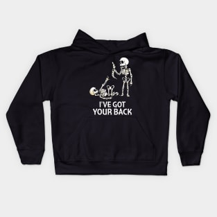 I Got Your Back Funny Skull And Skeleton Shirt Halloween Kids Hoodie